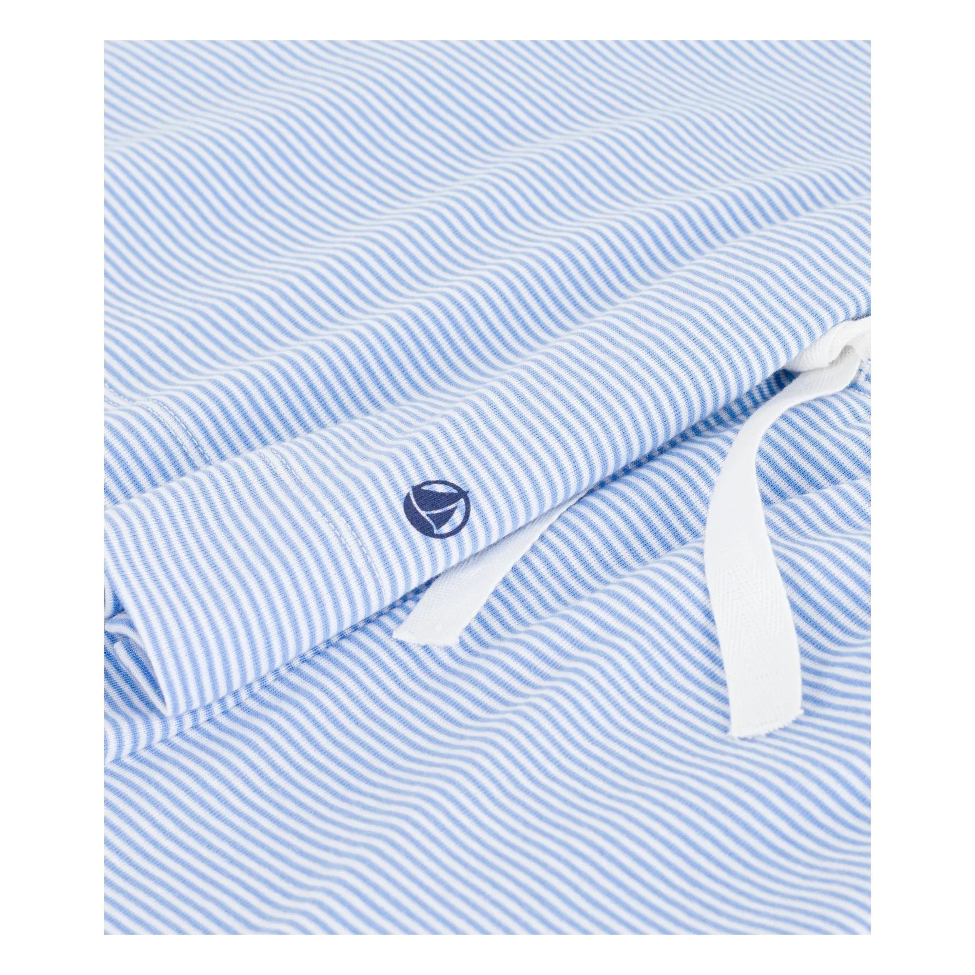 Petit Bateau - Gestreifte Pyjamashorts aus Bio-Baumwolle | Blau