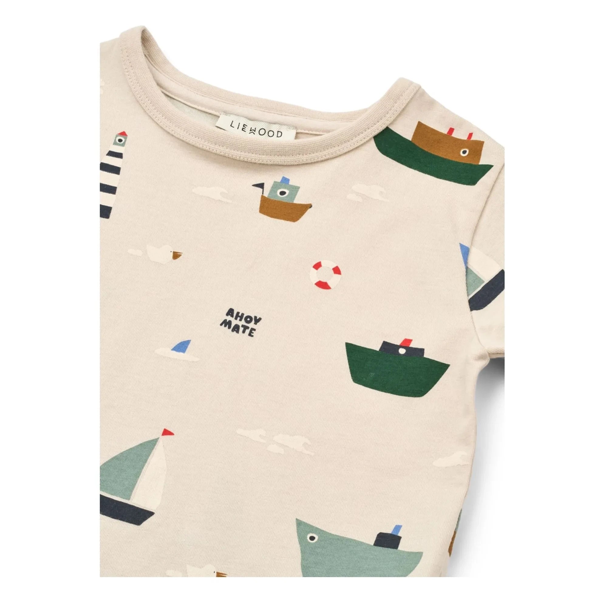 Liewood - Apia Bateaux Organic Cotton T-Shirt | Beige