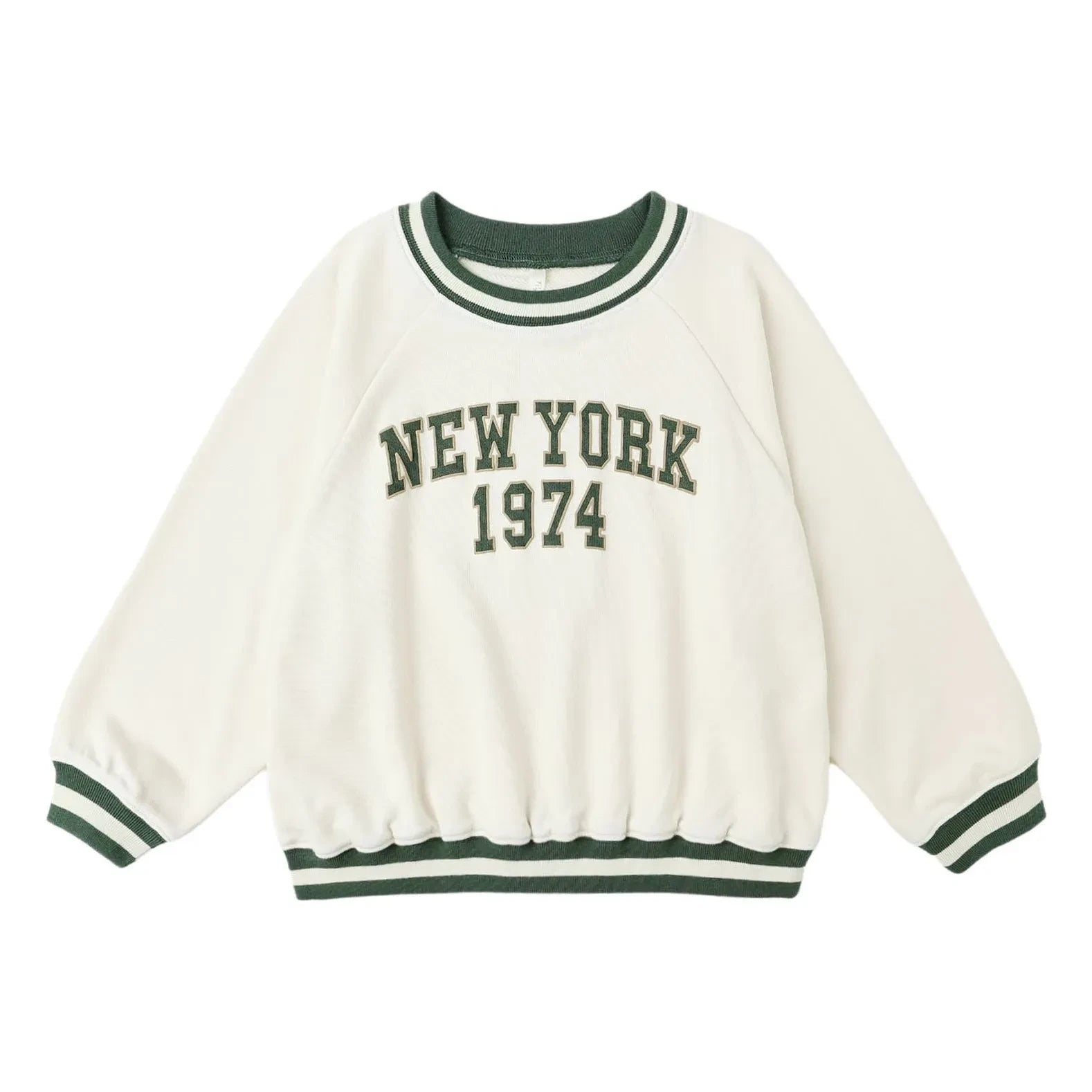 Rylee + Cru - Raglan Sweat New York Mini | Ecru