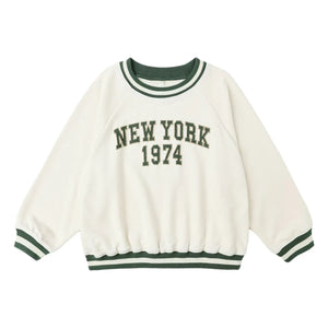 Rylee + Cru - Raglan Sweat New York Mini | Ecru