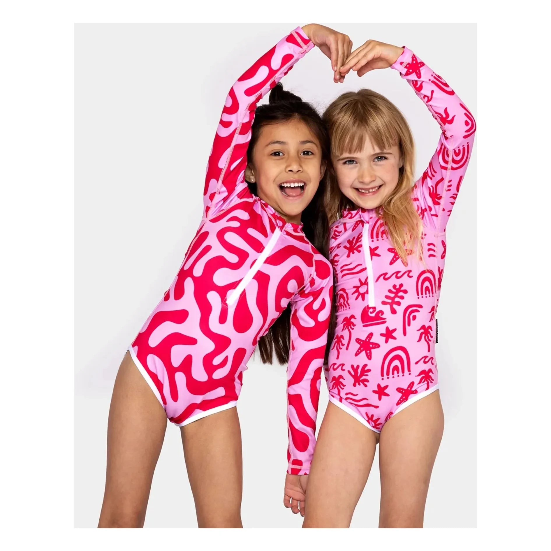 Beach & Bandits - Tropical Breeze UV-Protection Swimsuit Recycled Fibers | Pink