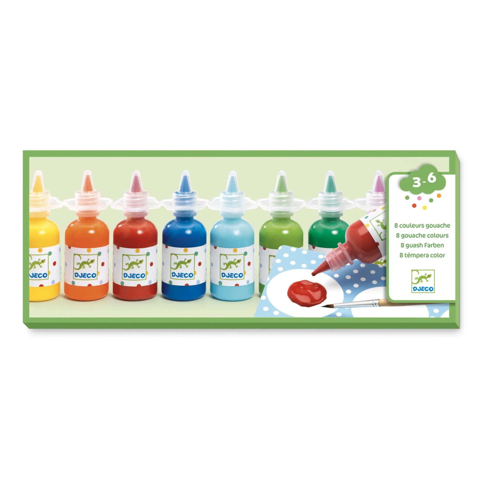 Djeco - Watercolor Paints - Set of 8