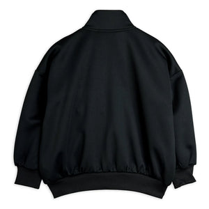 Mini Rodini - Recycled Fiber Patch Sweatshirt Jacket | Black