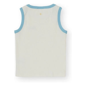 Goldie + Ace - Geripptes Kontrast-Tanktop | Weiß
