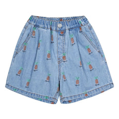 Jelly Mallow - Denim Ananas Şort | Mavi