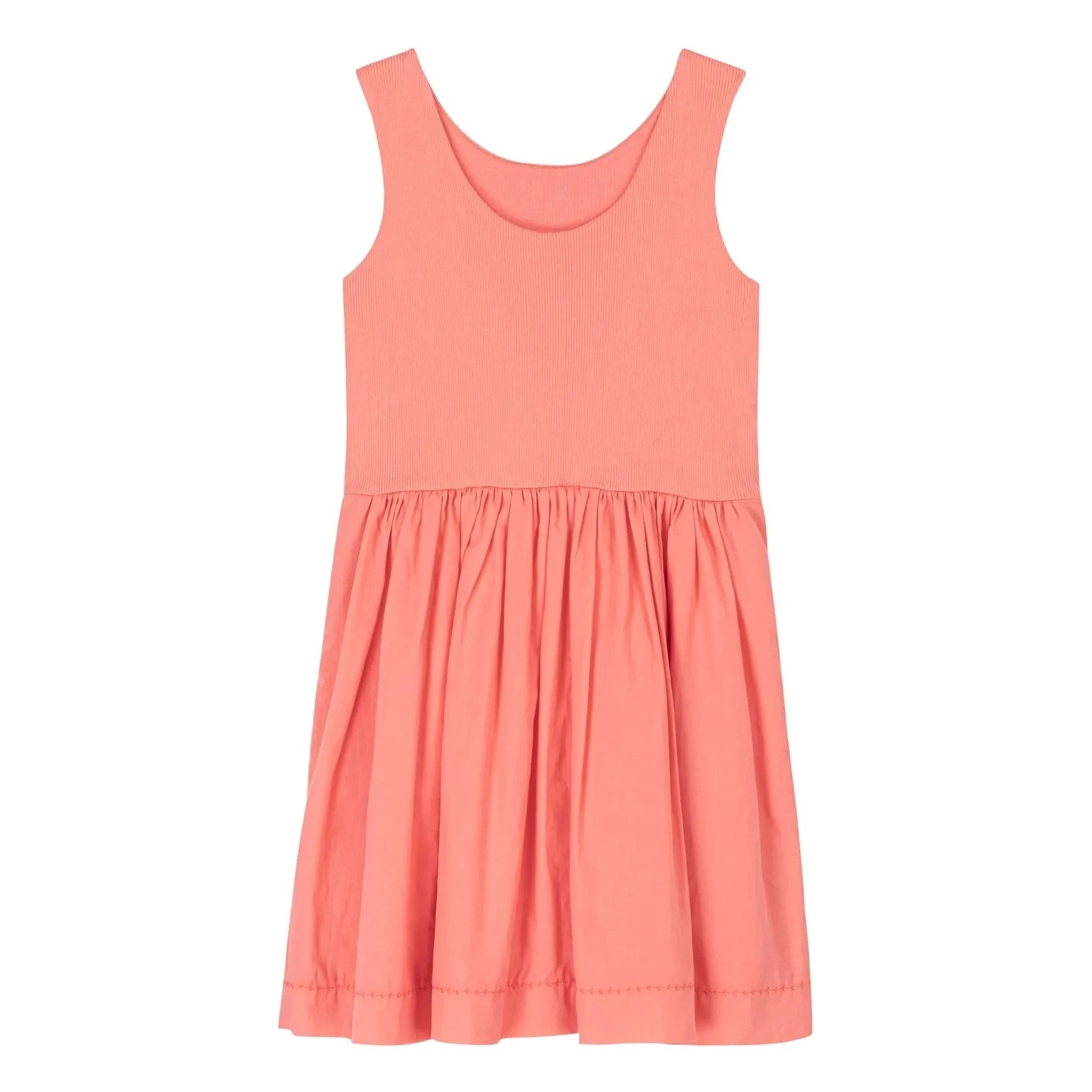 Petit Bateau - Bio-Baumwoll-Rippkleid | Koralle
