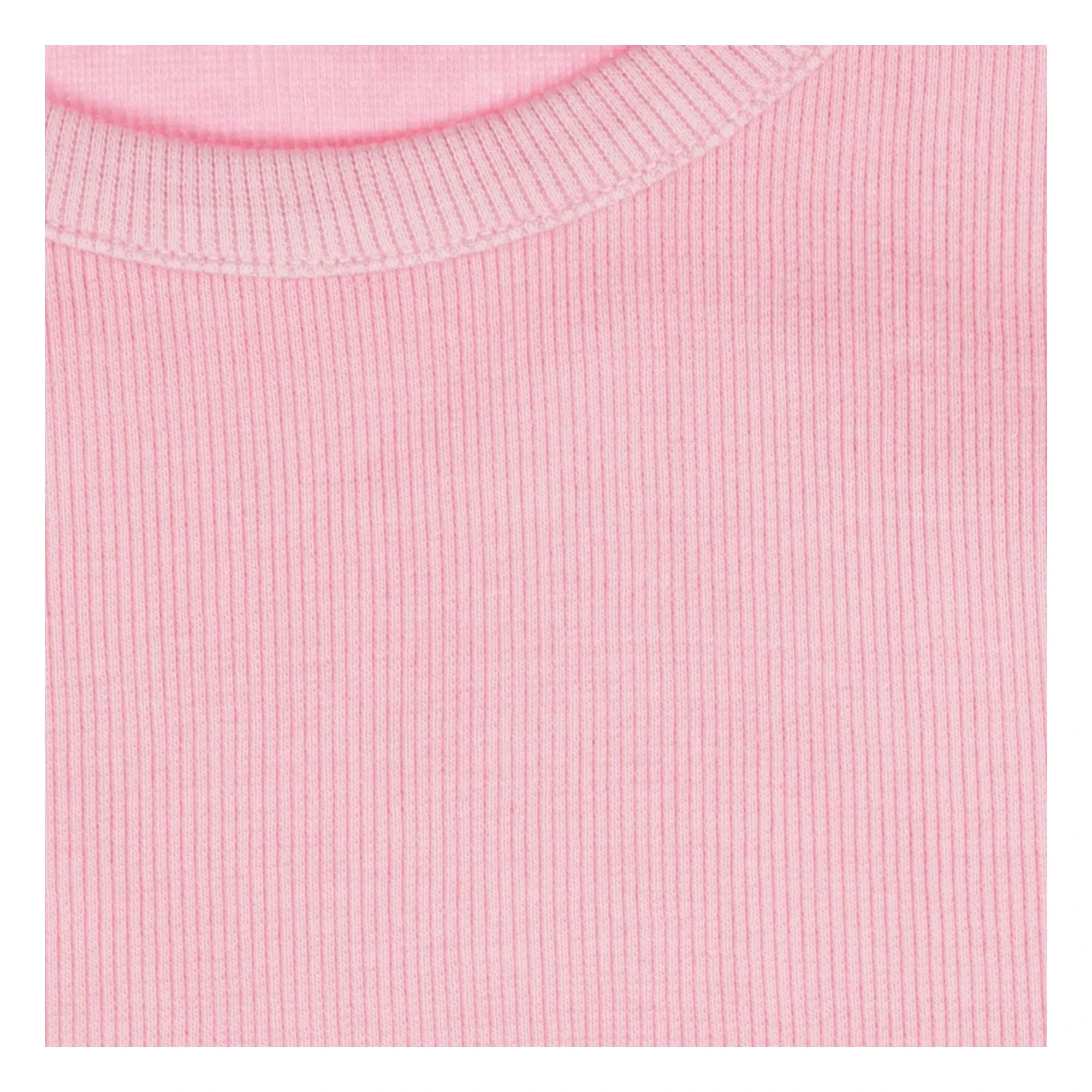 Tumble N'Dry – Geprägtes T-Shirt aus leuchtender Bio-Baumwolle | Rosa