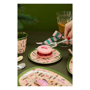 Rice - Holiday melamin tatlı tabağı | Açık Pembe