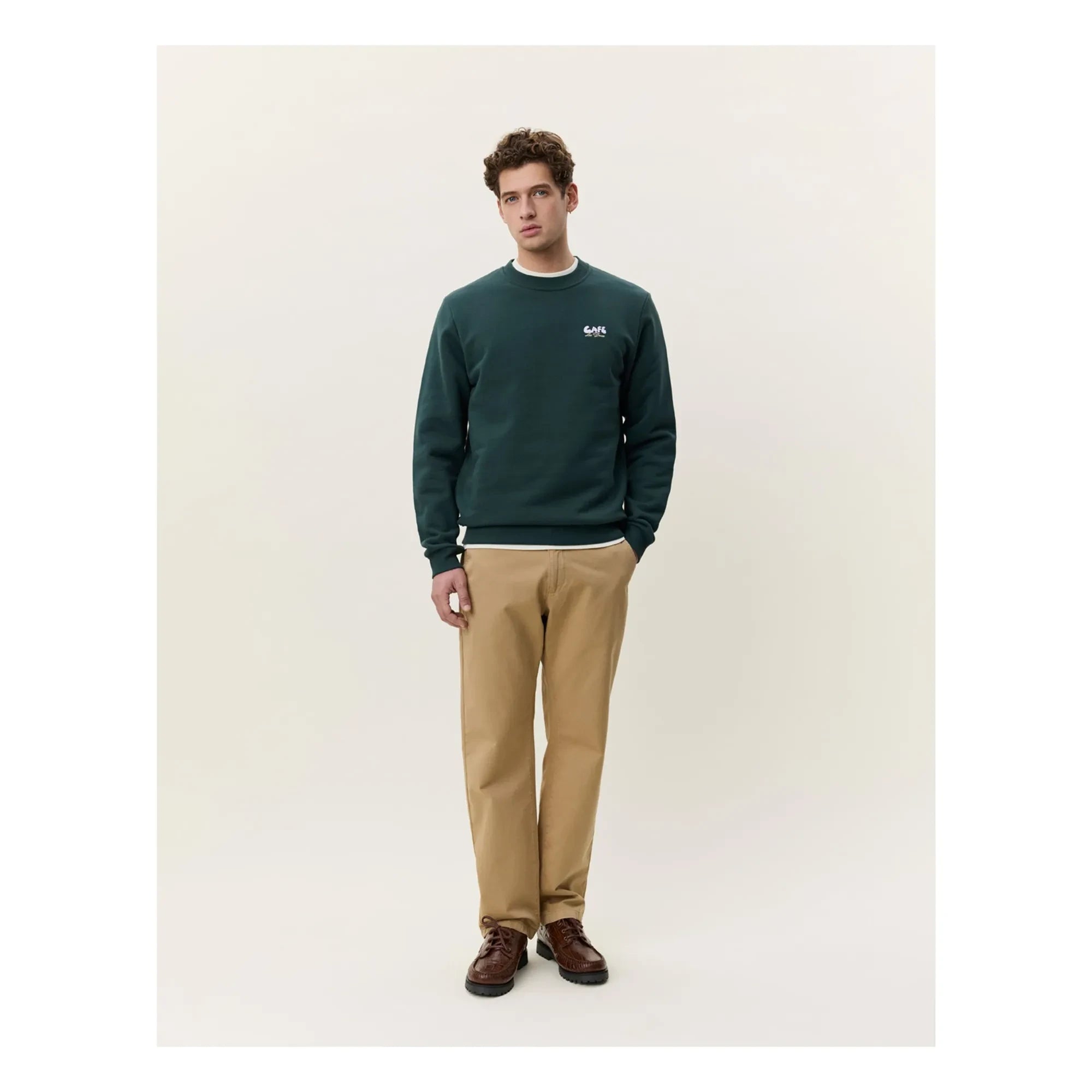 Les Deux - Sweat Café | Koyu yeşil