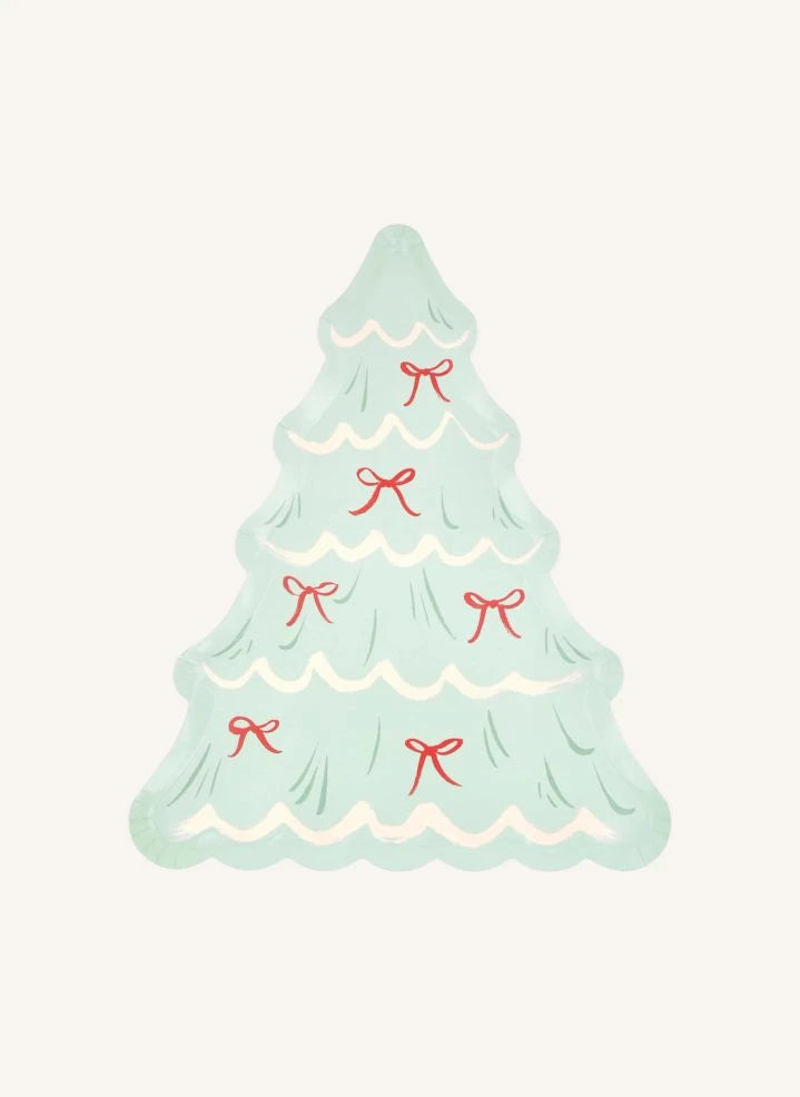 Meri Meri - Weihnachtsbaum Teller - 8er Set