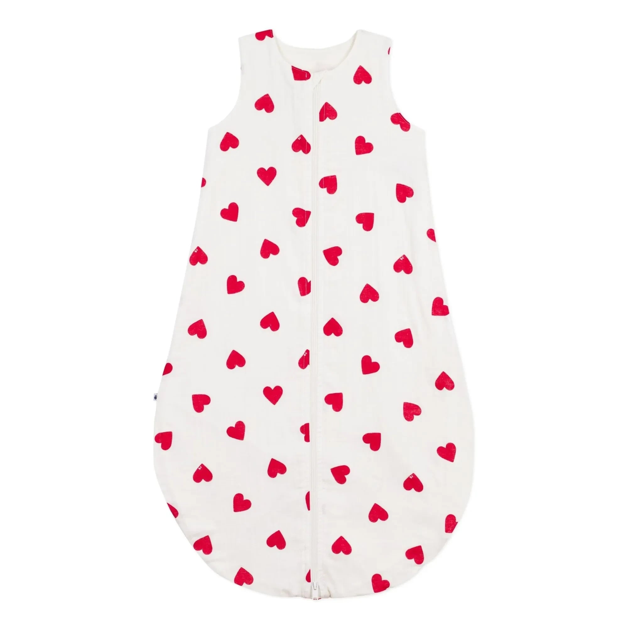 Petit Bateau - Cotton Gown with Hearts | White