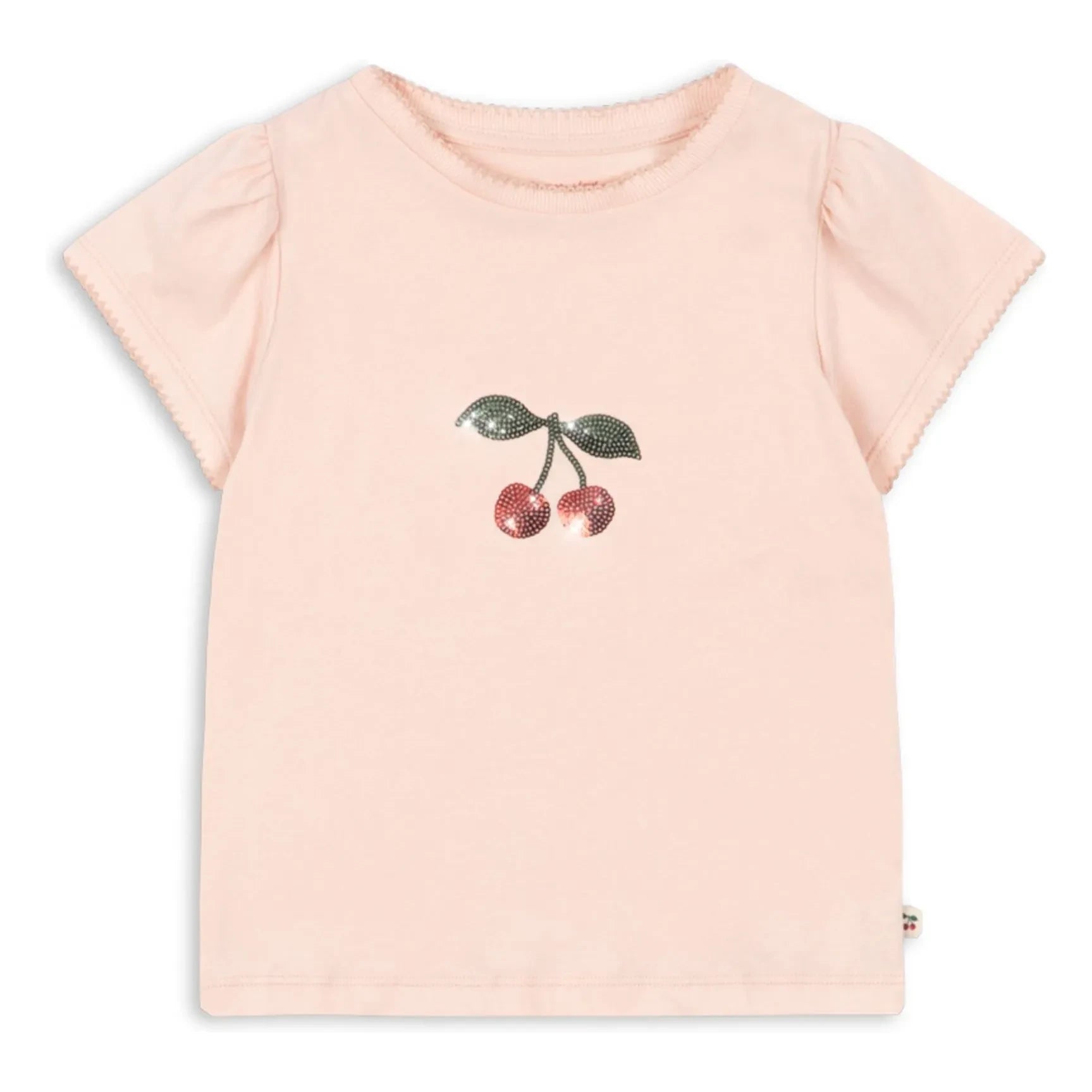 Konges Sløjd - Famo Cherry Organik Pamuk Tişört | Pembe