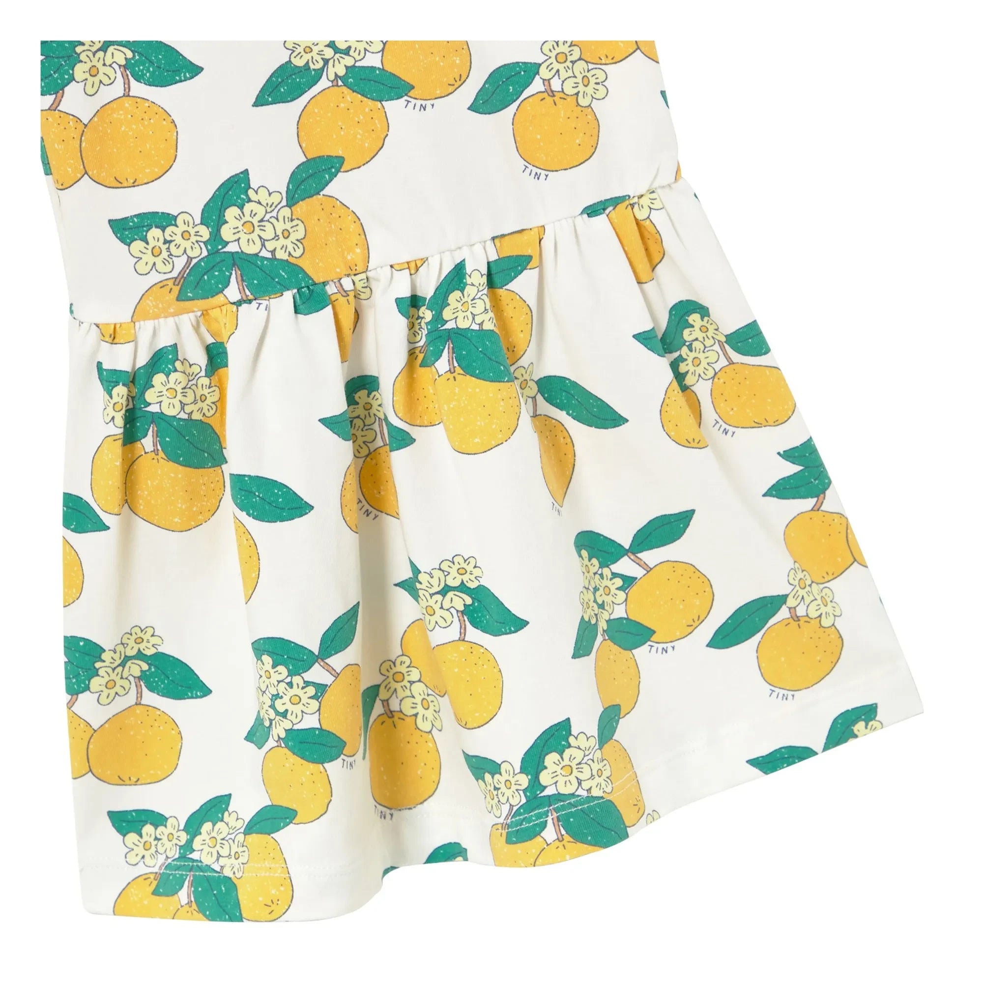 Tinycottons - Orange gerüschte Hose Bio-Baumwolle | Weiß