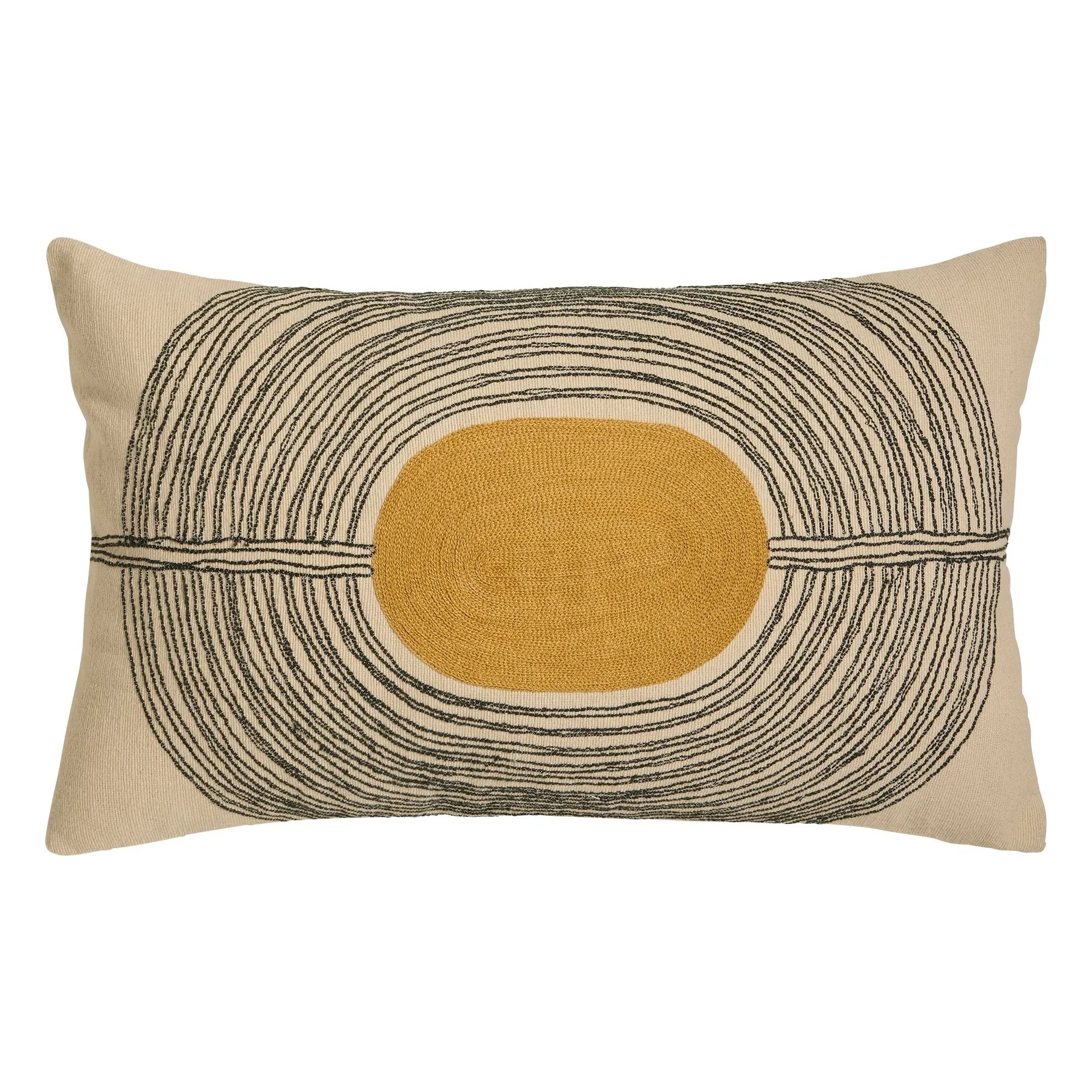 Maison Sarah Lavoine – Besticktes Kissen Mirage | Waldgrün