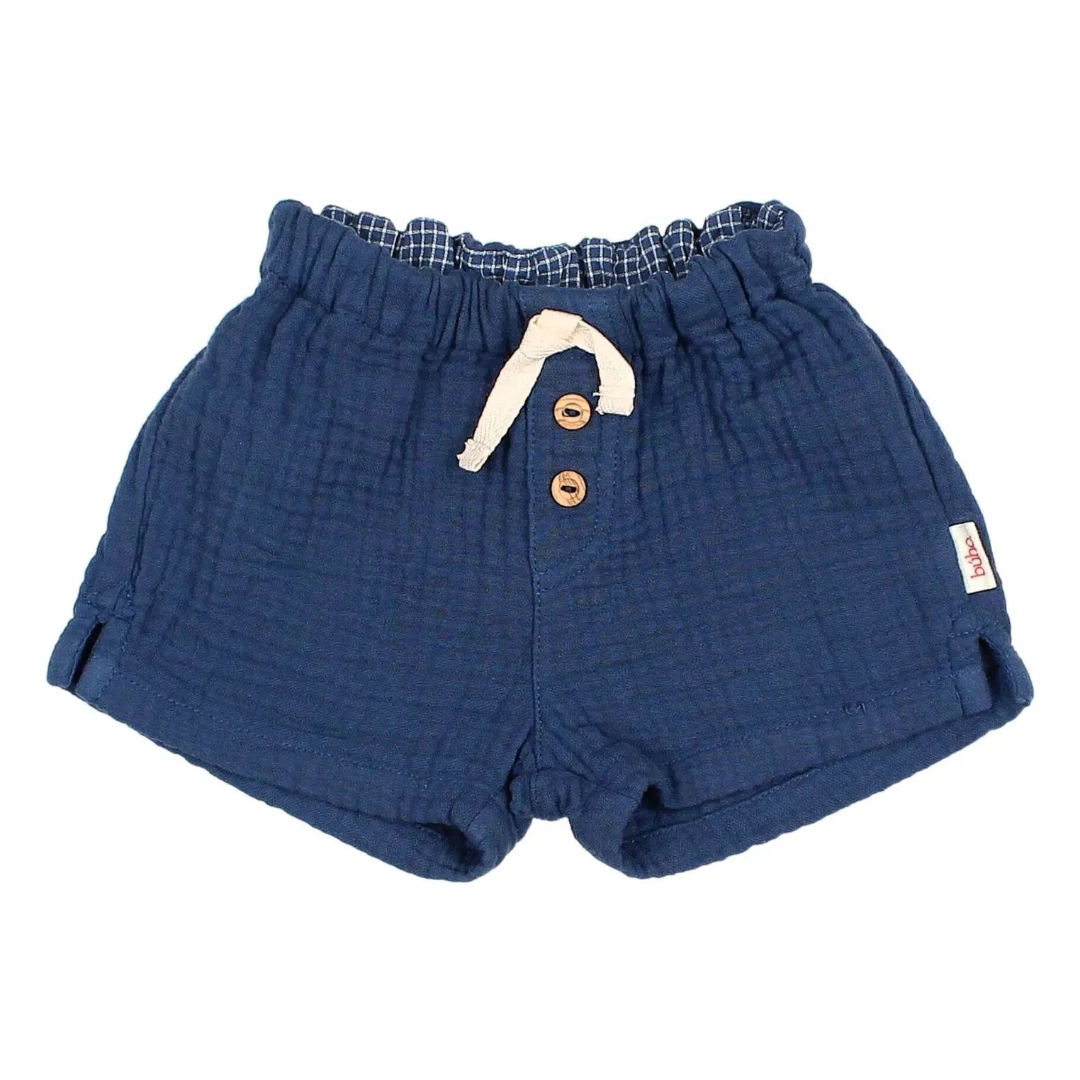 Búho – Shorts aus Baumwollgaze | Marineblau