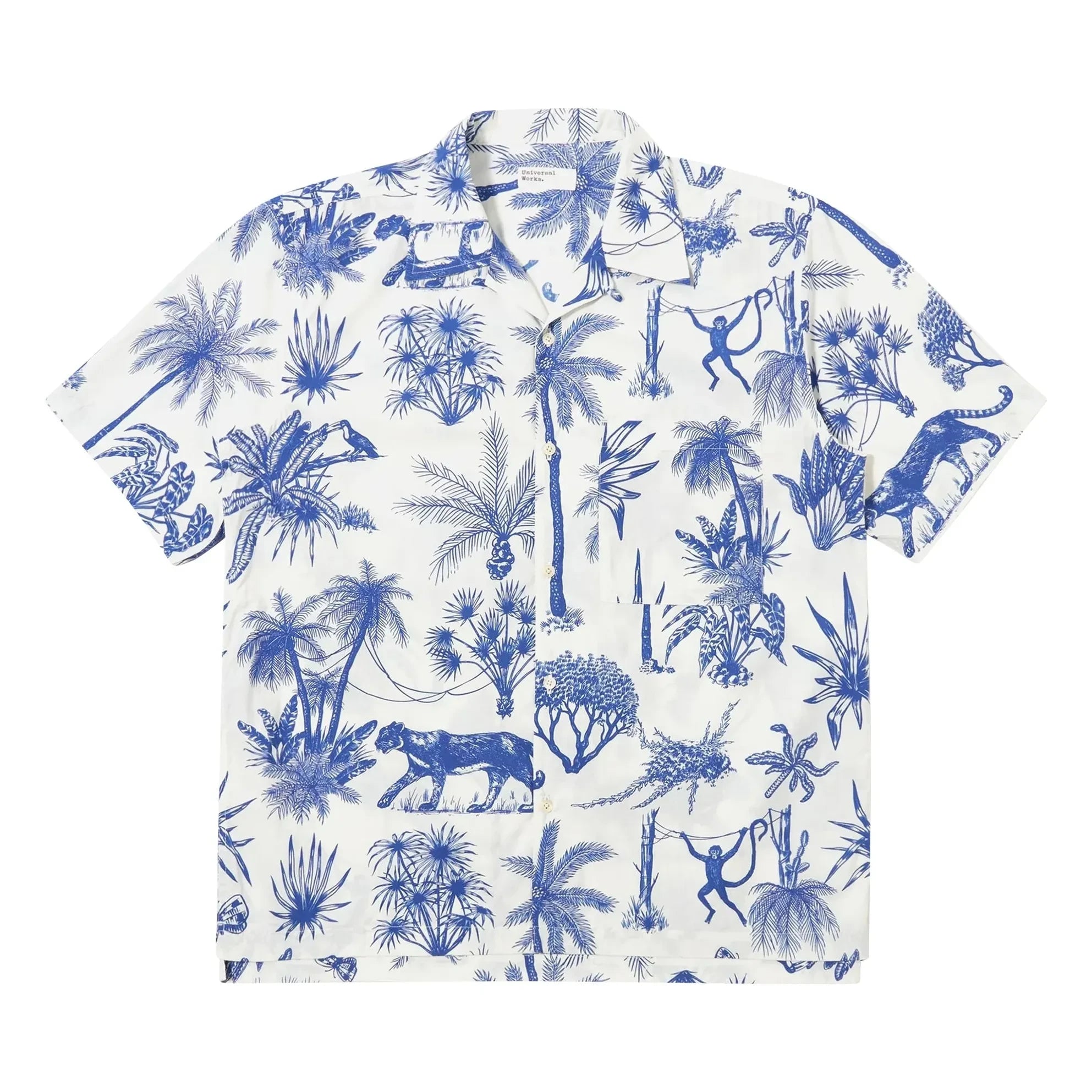 Universal Works - Chemise Camp Jungle Toile | Beyaz