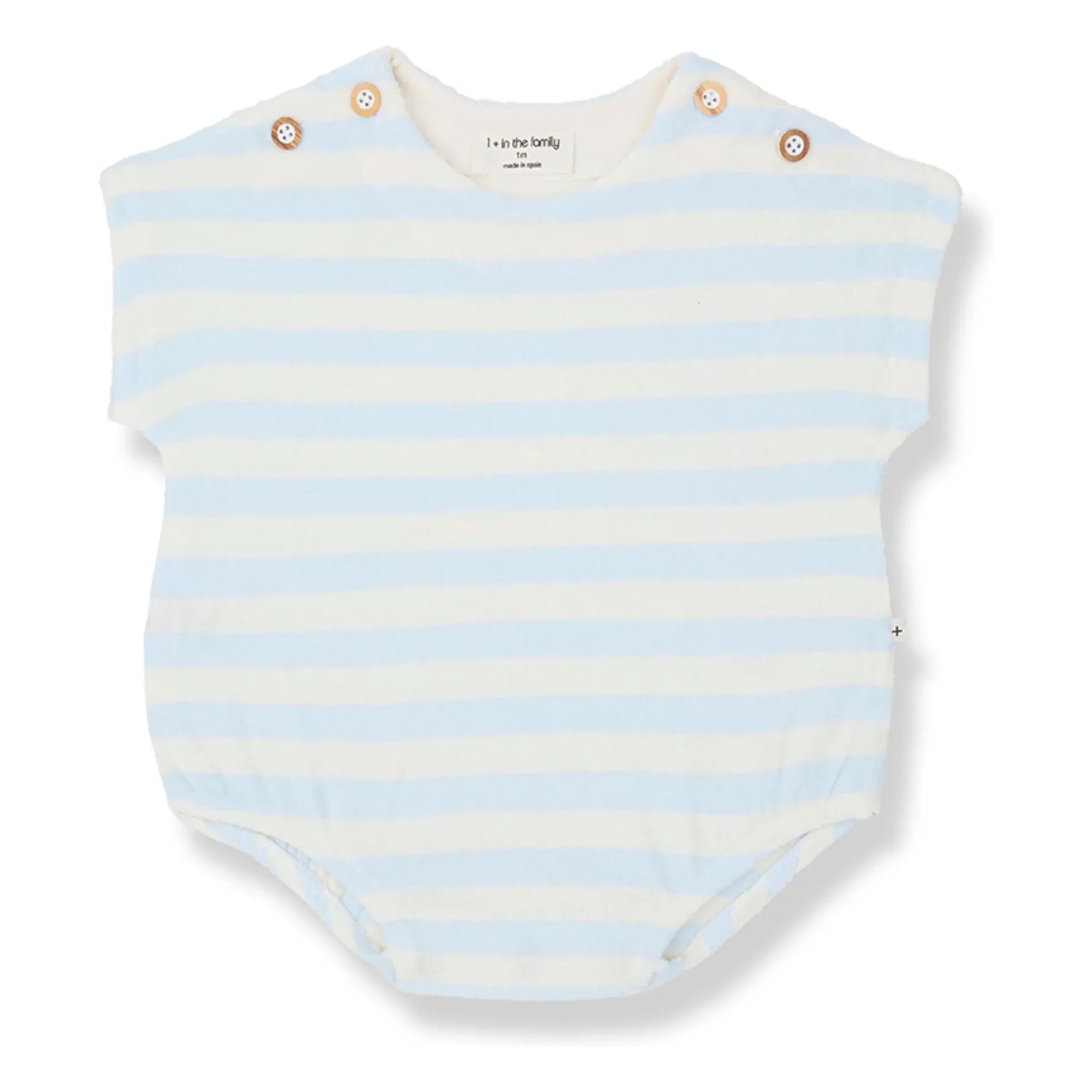 1+ in the family - Romulo striped terry jumpsuit | Light blue