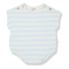 1+ in the family - Romulo striped terry jumpsuit | Light blue