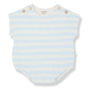 1+ in the family - Romulo striped terry jumpsuit | Light blue