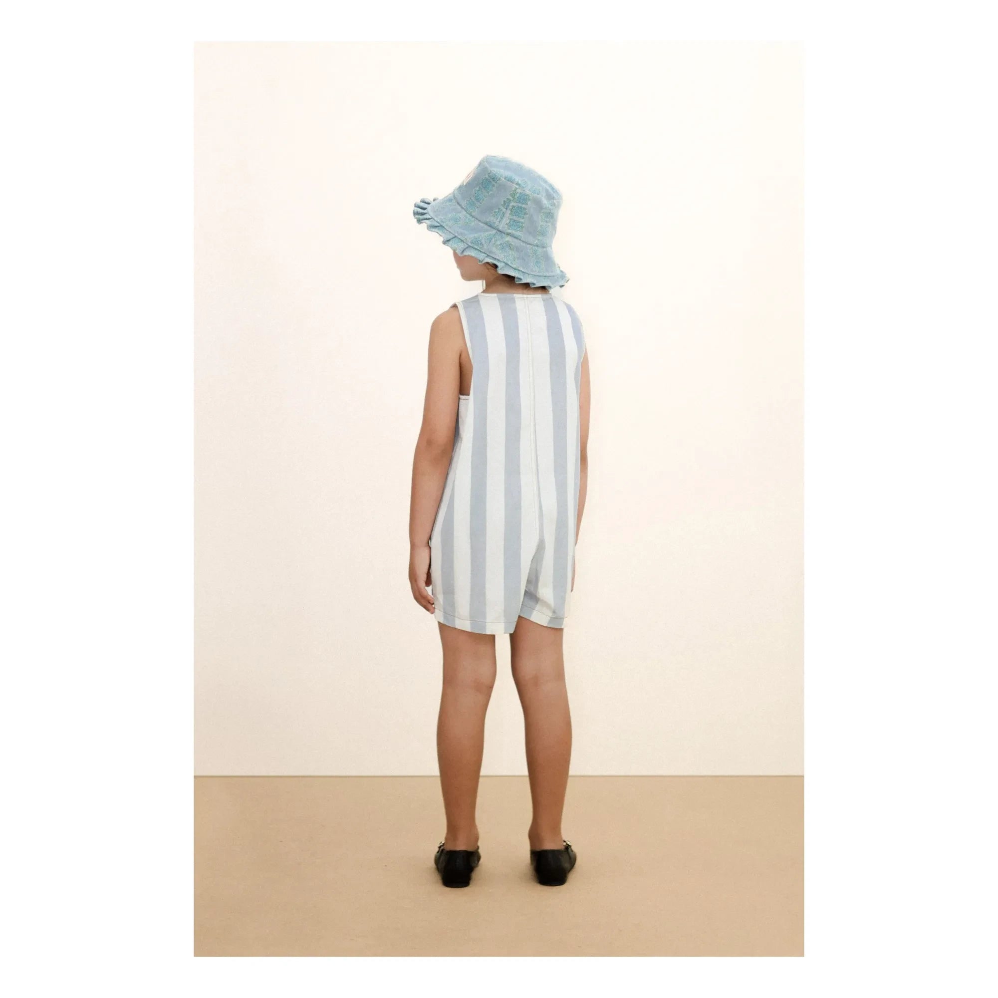 Tinycottons - Mavi İnce Çizgili Twill Tulum