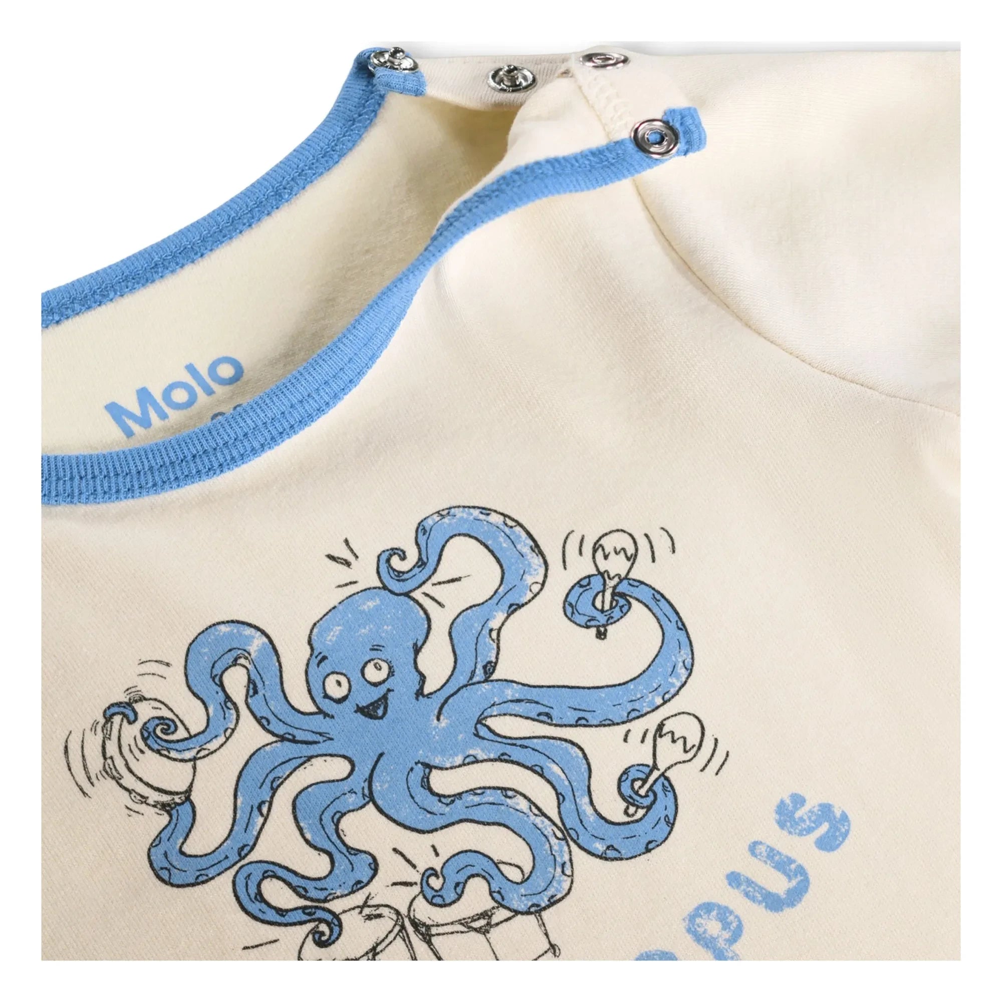 Molo - Easy Rocktopus Tişört Organik pamuk | Ekru