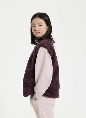 Smallable Kid - Jude Sleeveless Sherpa Jacket | Purple