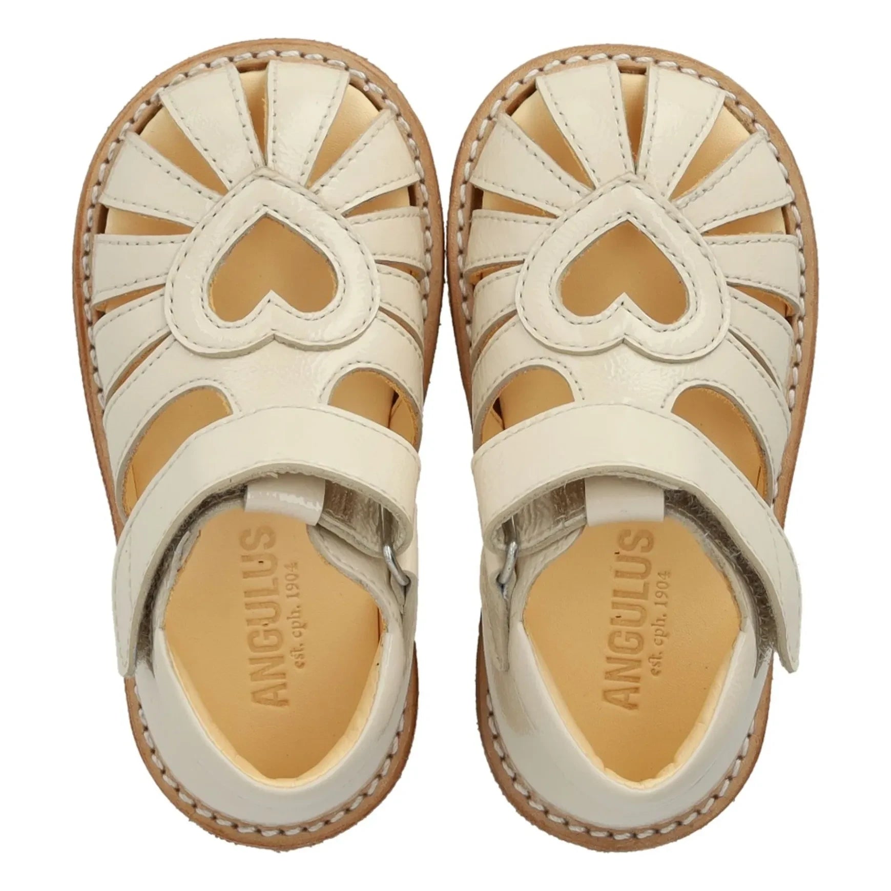 Angulus - Herz Sandalen | Creme