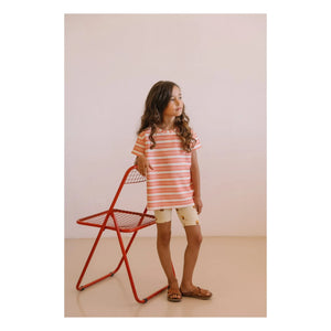 Studio Bohème - Gestreiftes T-Shirt aus Bio-Baumwolle | Rosa