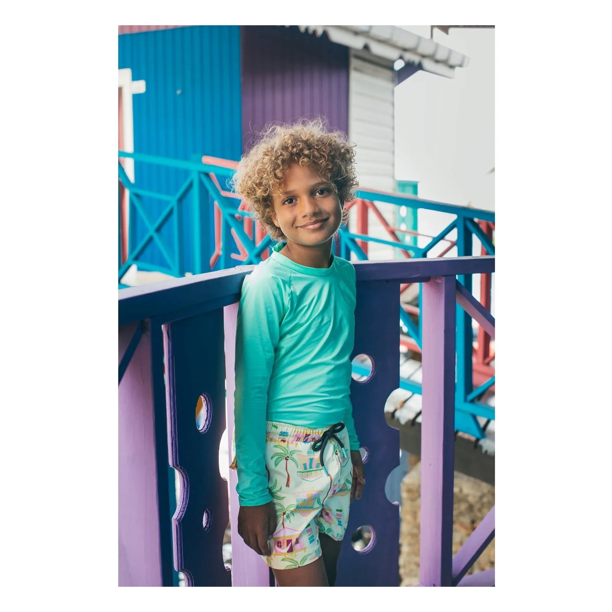 Pepita & Me - Island Swim Shorts | Pale yellow