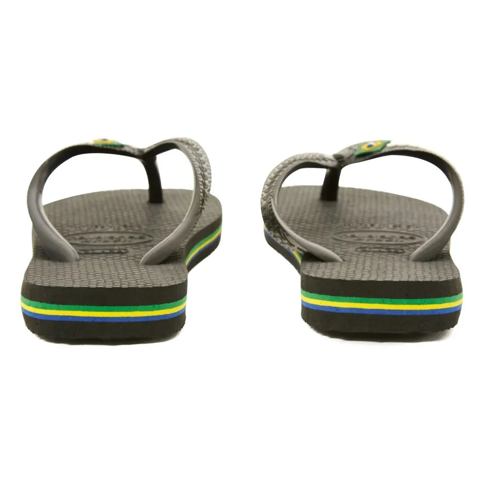 Havaianas - Logo Brasil Parmak Arası Terlik | Siyah