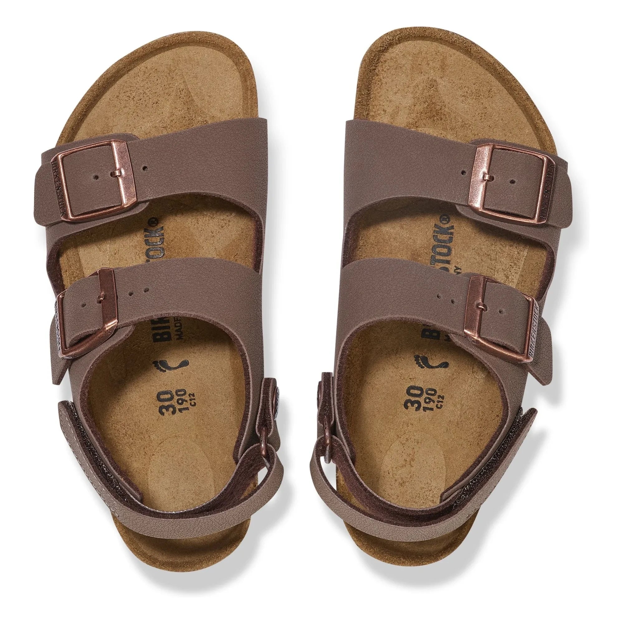 BIRKENSTOCK - Sandalet Milano AS Çocuk Birko-Flor Birkibuc | Koyu Kahverengi