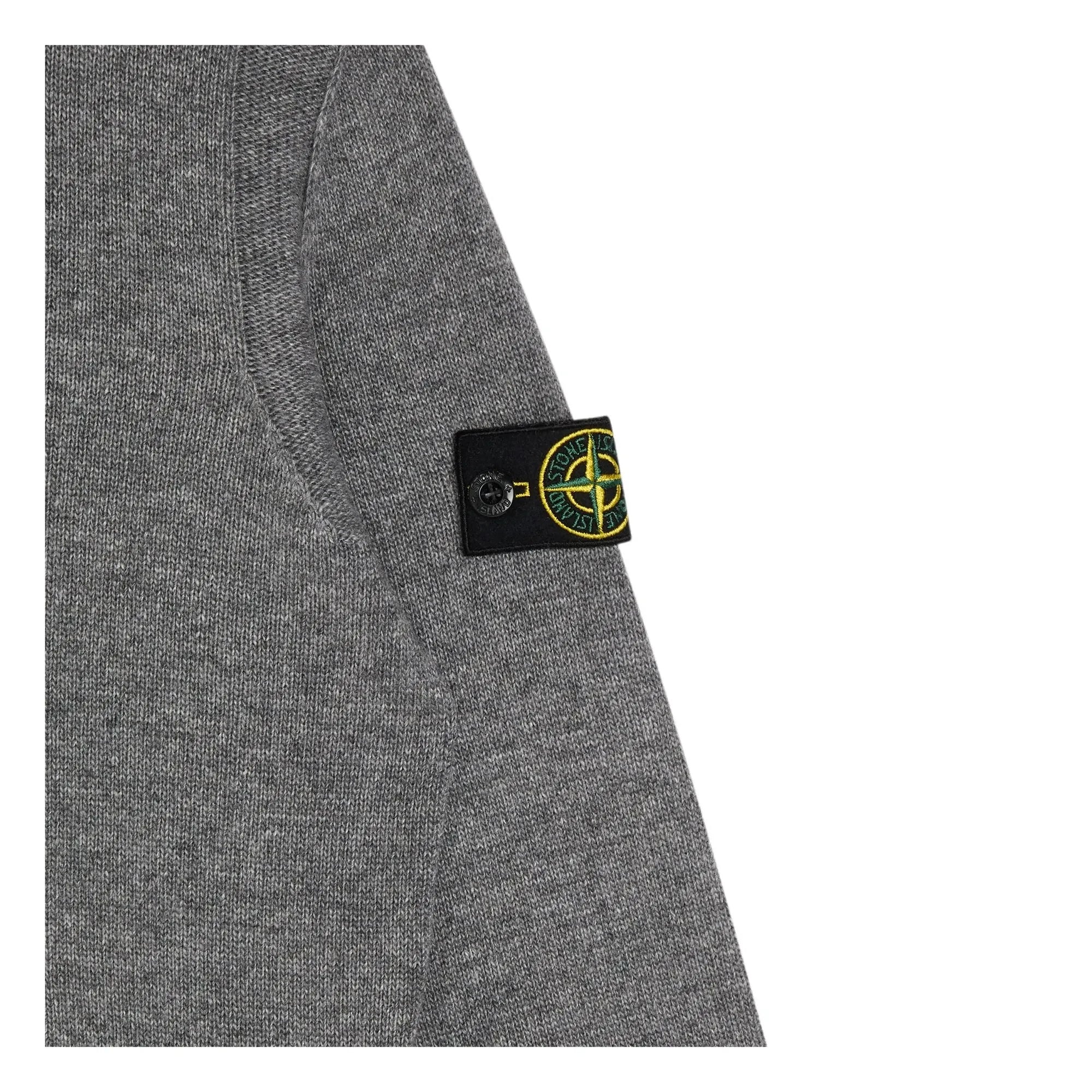 Stone Island - Logo Yün Kazak | Gri