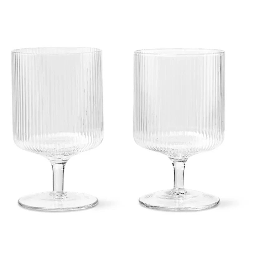 Ferm Living - Ripple Şarap Bardakları - 2'li Set