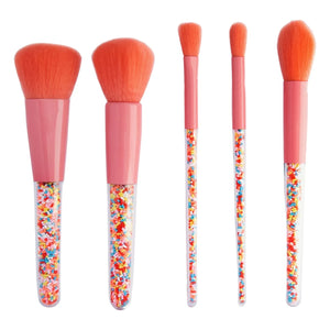 Oh Flossy - Sprinkle Make-up Pinsel - 5er Set | Pink