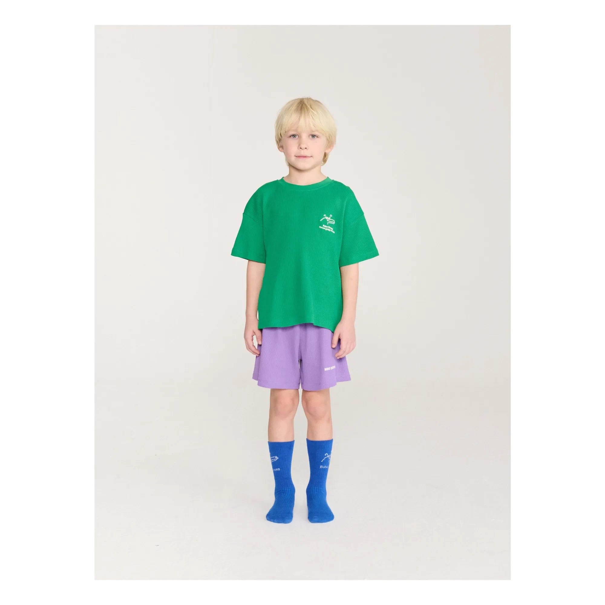 Bobo Choses - Krokodil-T-Shirt und Shorts aus Bio-Baumwolle | Grün