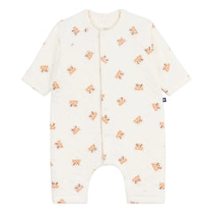 Petit Bateau - Overall mit Katzenmotiv in Ecru