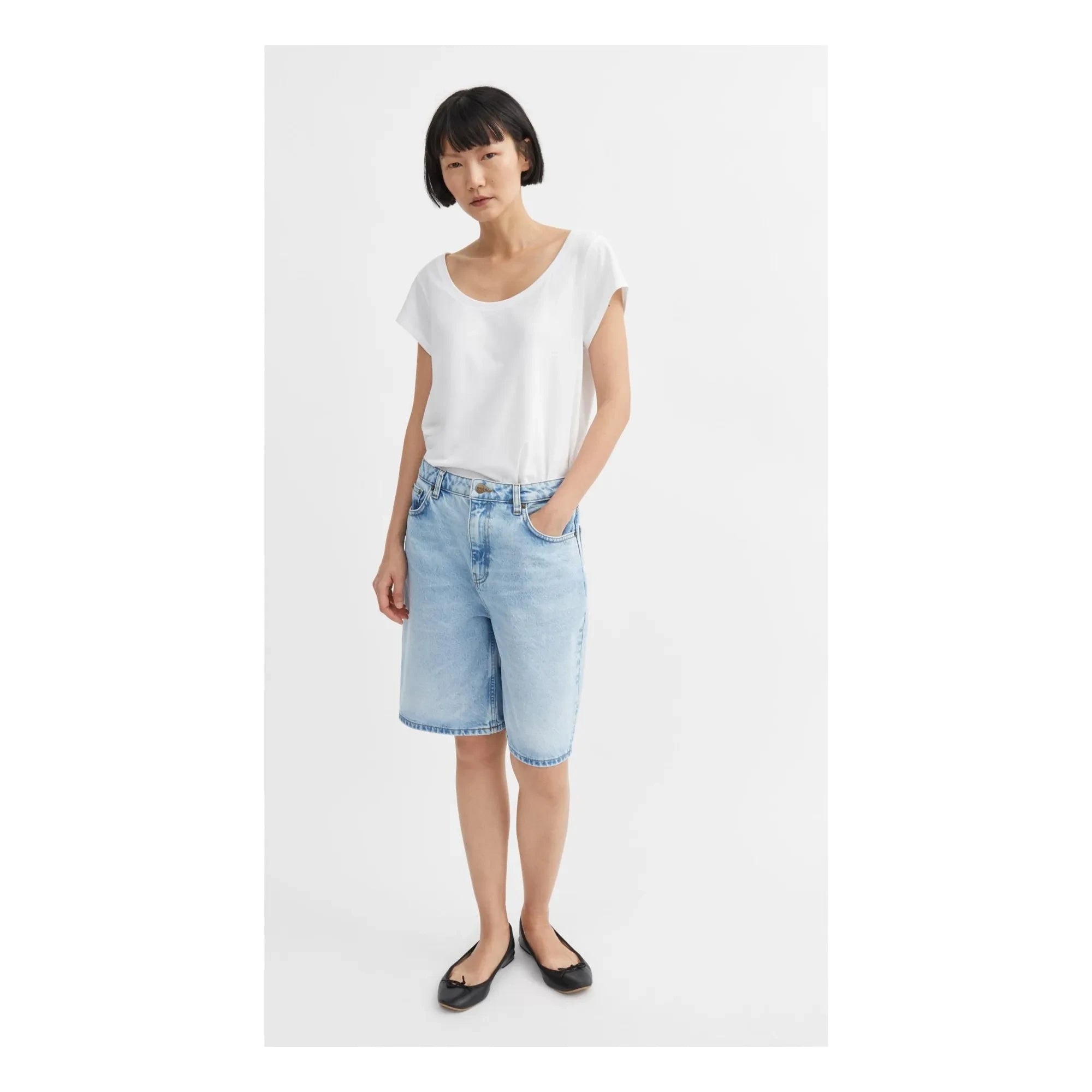 Skall Studio - Wilson Denim Organik Pamuk Bermuda şort | Açık Mavi