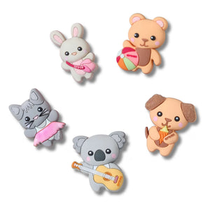 Crocs – 5er Jibbitz-Set „Niedliche Tiere“ | Rosa
