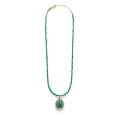 Anni Lu - Small Swimming Pendant Necklace | Jade