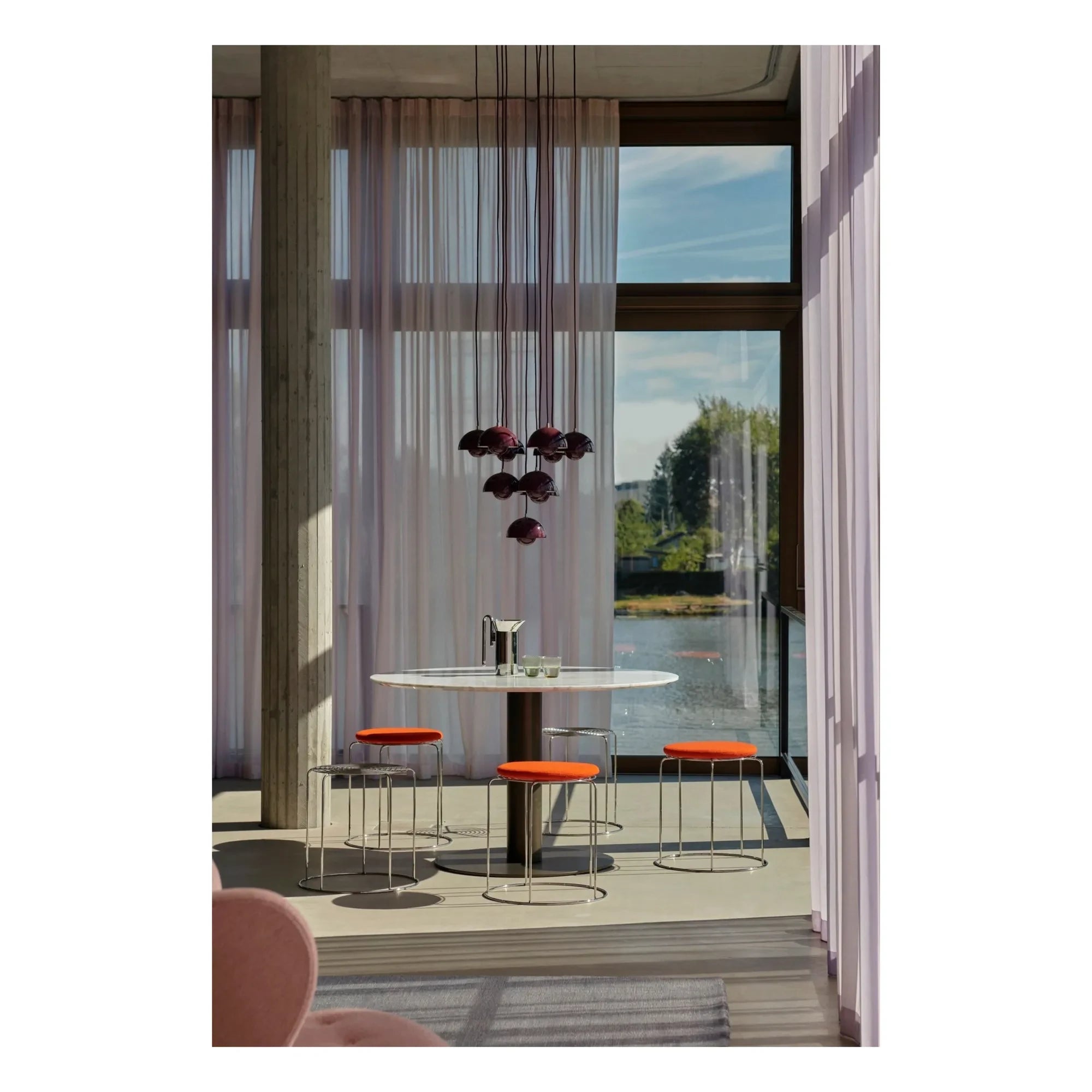 & Tradition - Verner Panton VP11 tel tabure için oturak | Kırmızı gelincik