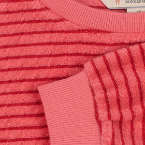 Konges Sløjd - Itty Çizgili Organik Pamuklu Sweatshirt | Pembe