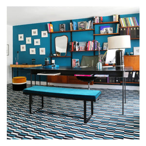 Maison Sarah Lavoine - Gaspard kadife bench | Sarah Blue
