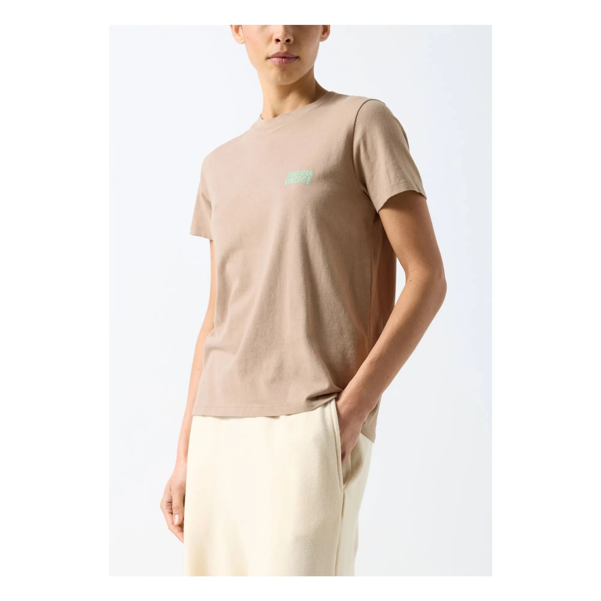 American Vintage - Ykobow Baumwoll-T-Shirt | Beige