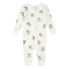 Petit Lem - Koalas organic cotton legless pajamas | White