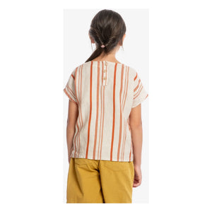 Matona - Easy Striped Linen T-Shirt | Off White