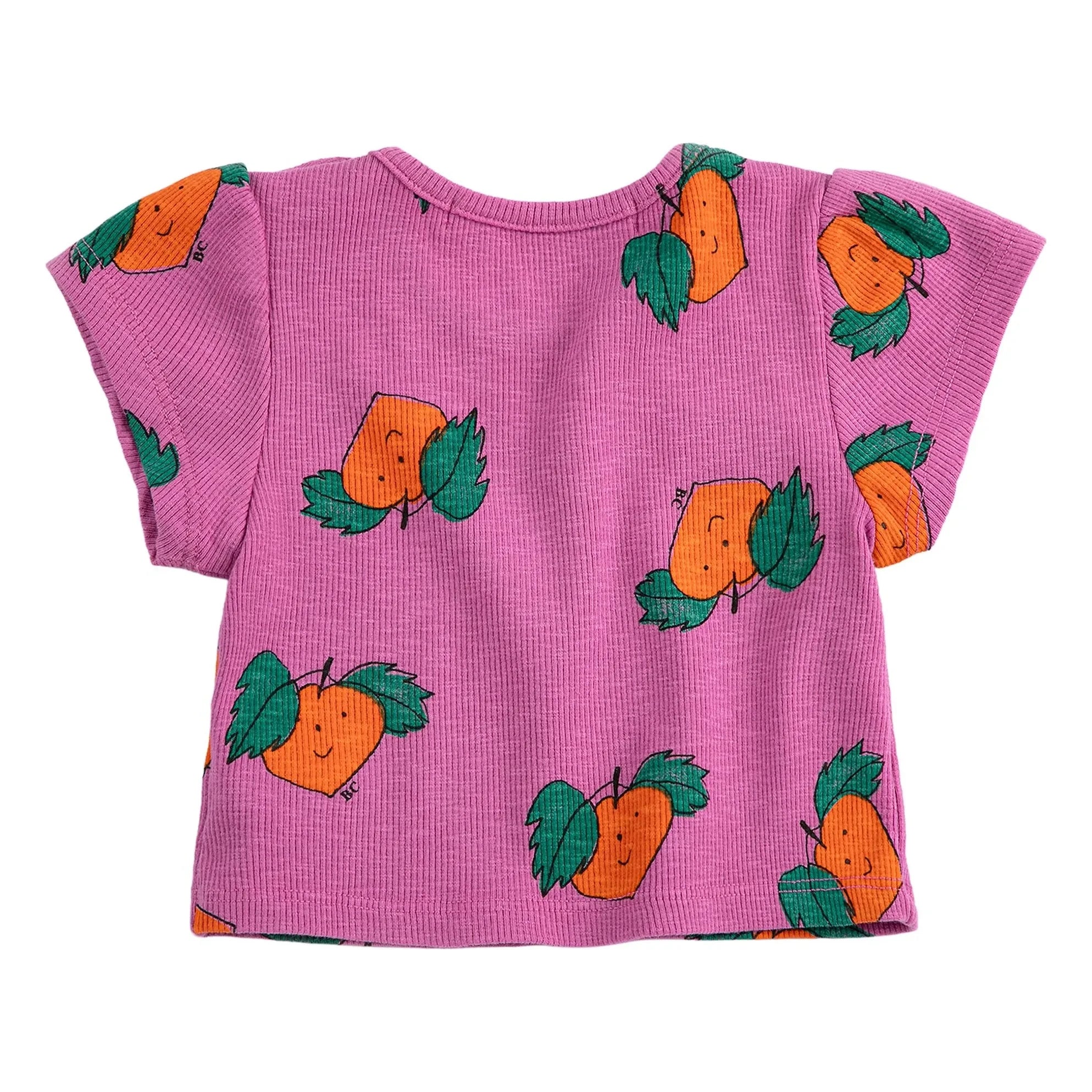 Bobo Choses - Embossed T-Shirt Organic Cotton | Orange | Purple