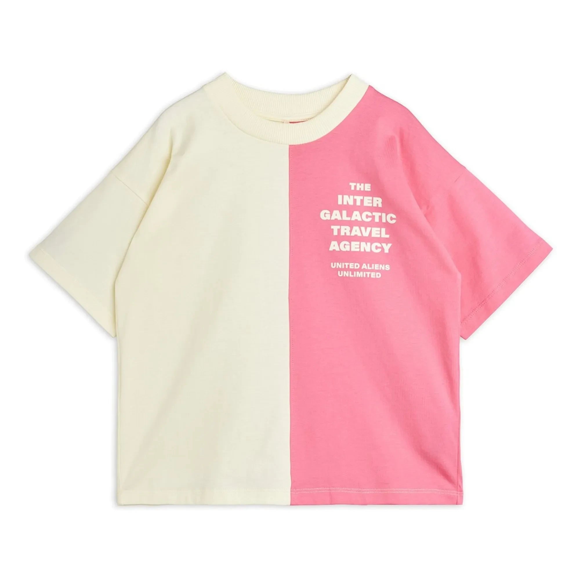 Mini Rodini - Geteiltes T-Shirt aus Bio-Baumwolle | Rosa