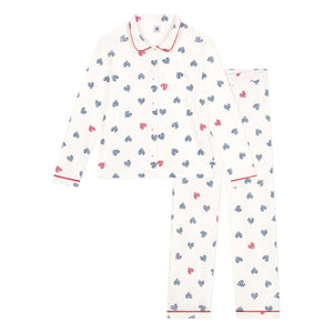 Petit Bateau – Britany Schlafanzug aus Bio-Baumwolle | Weiß