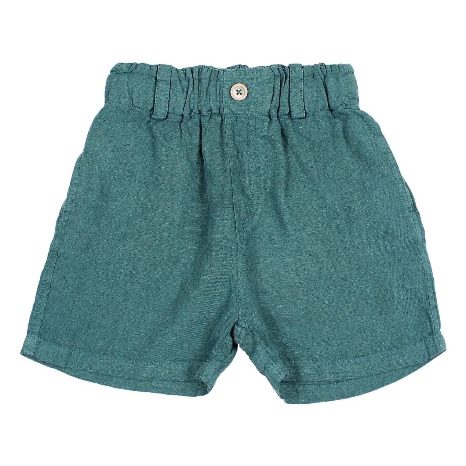 Búho - Bermuda-Shorts aus Leinen | Pfauenblau