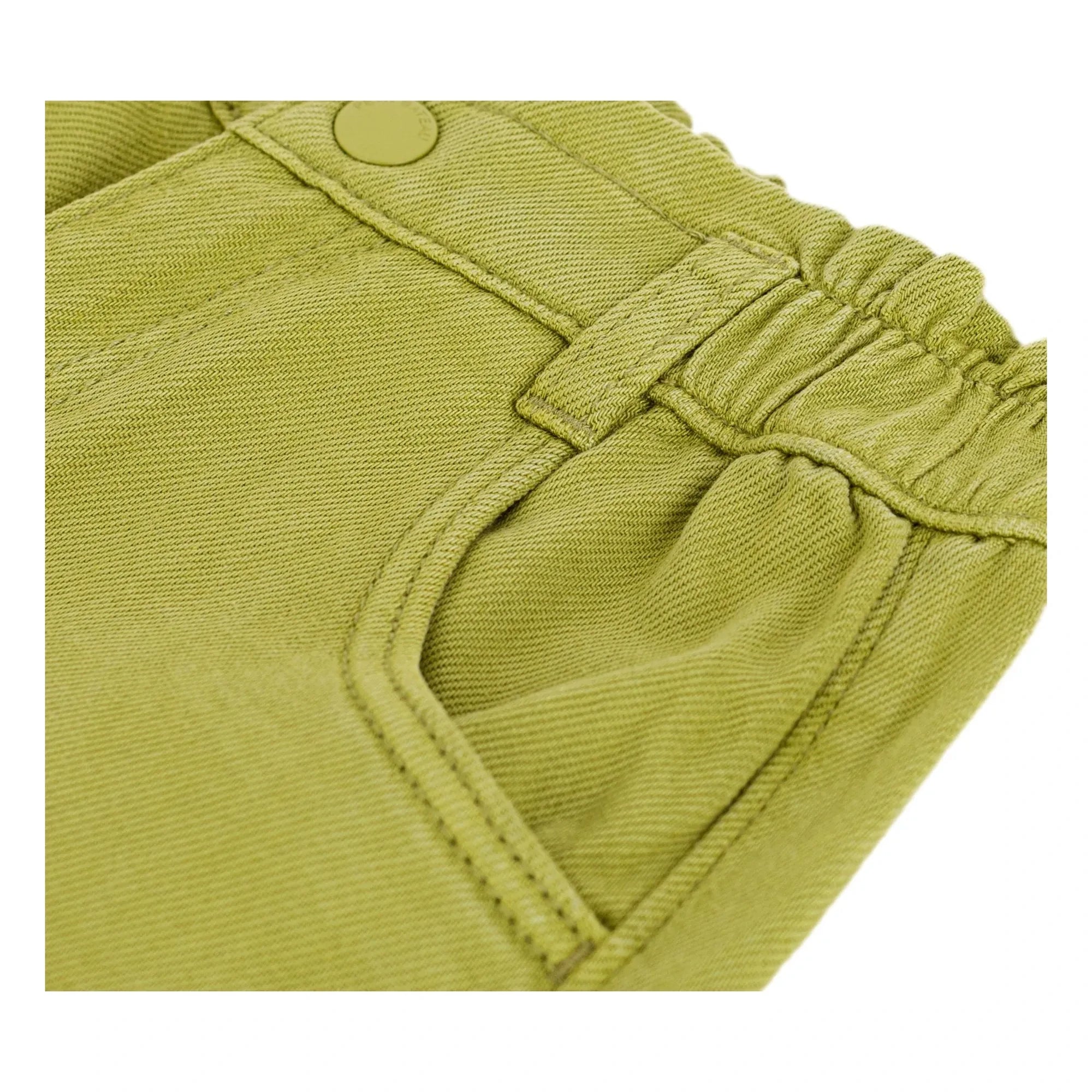 Petit Bateau - Kağıt Bel Twill Pantolon | Zeytin